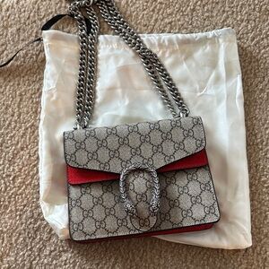 Red and Gray Crossbody/shoulder Bag